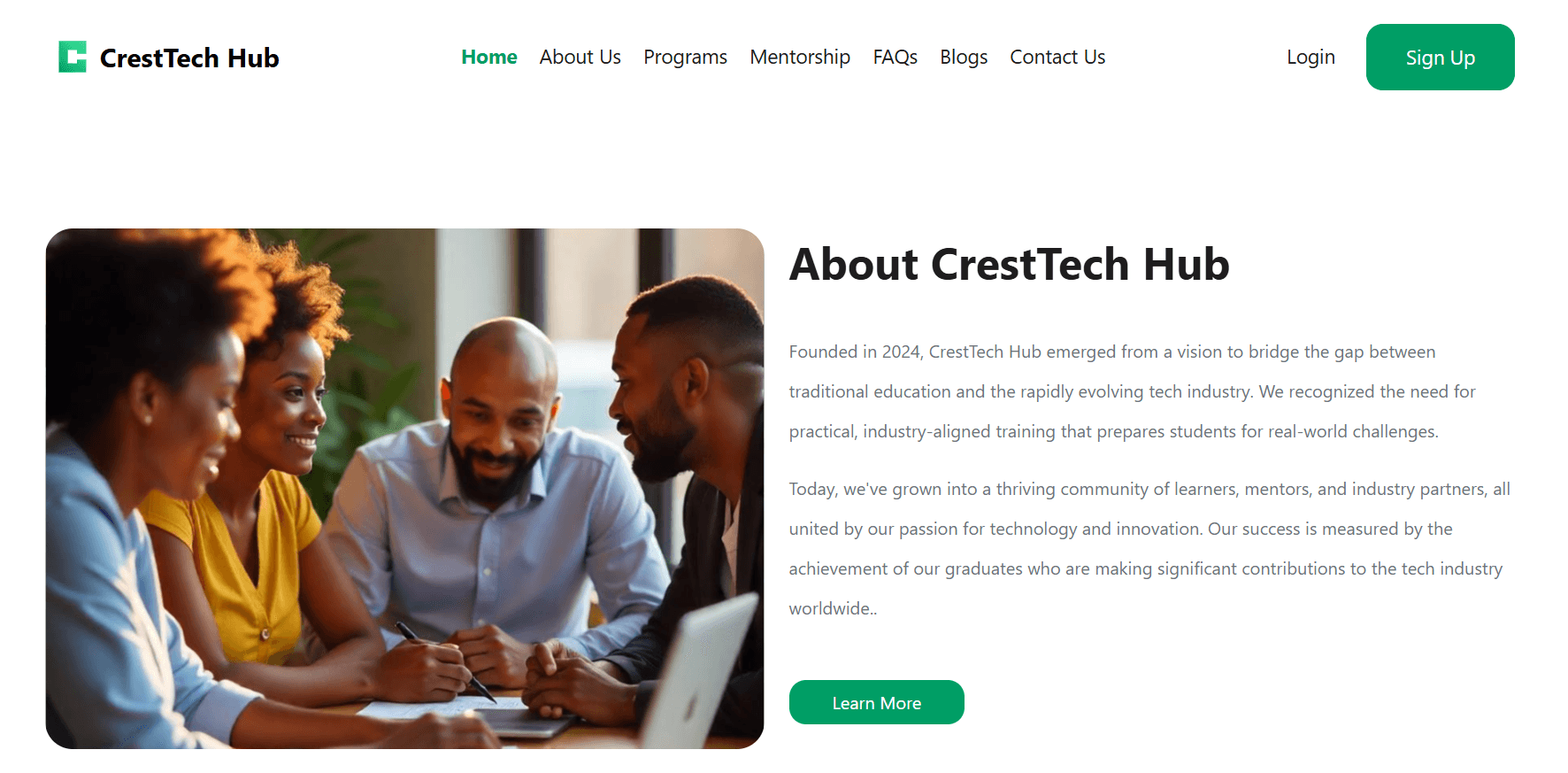 CrestTech Hub Website